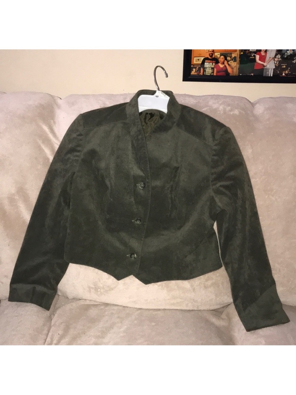 Villagio sport Dark Olive Green Tailored blazer Jacket fully lined size 14